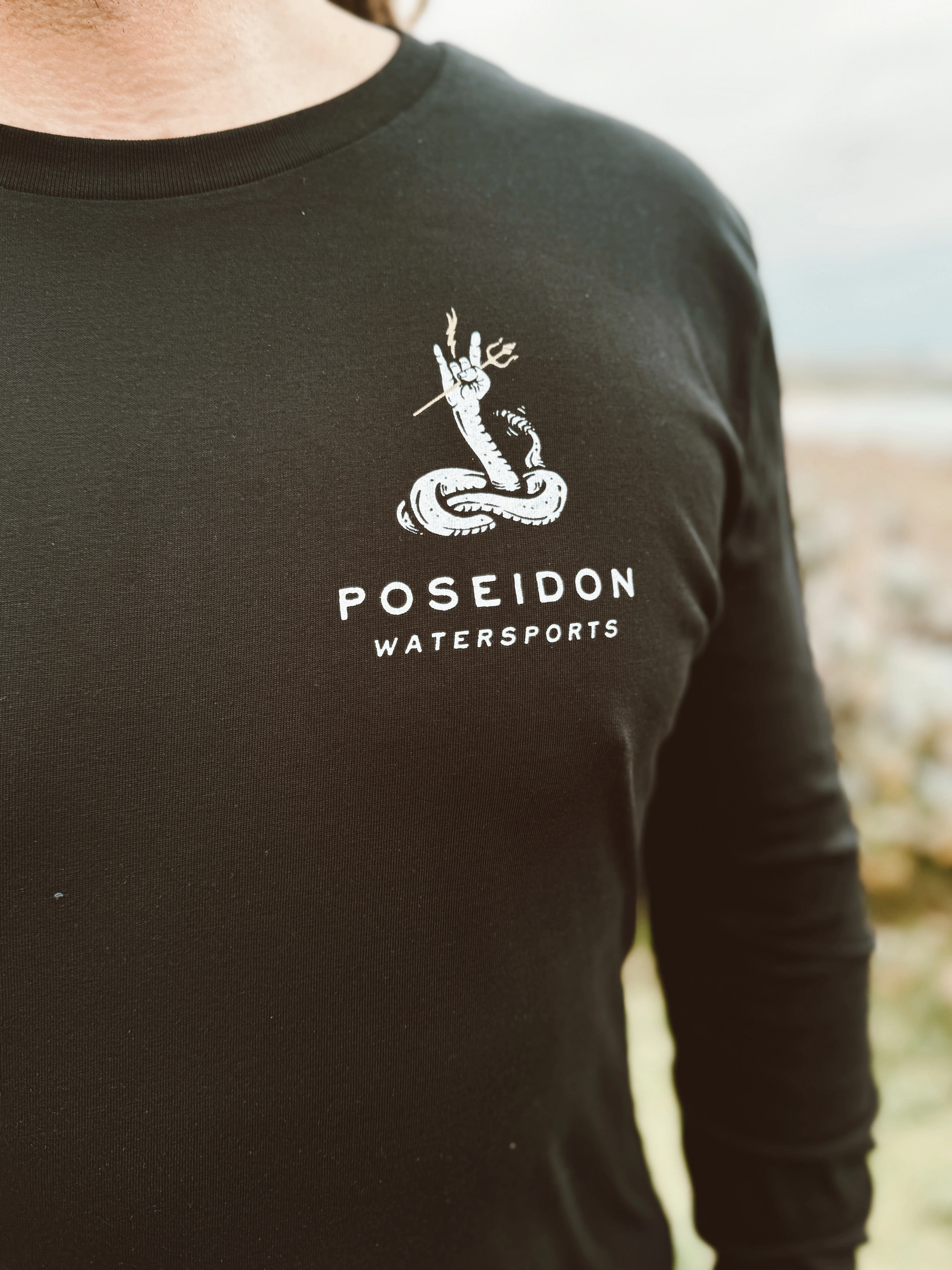 Poseidon Rattlesnake Long Sleeve T-Shirt | Black - Image 3