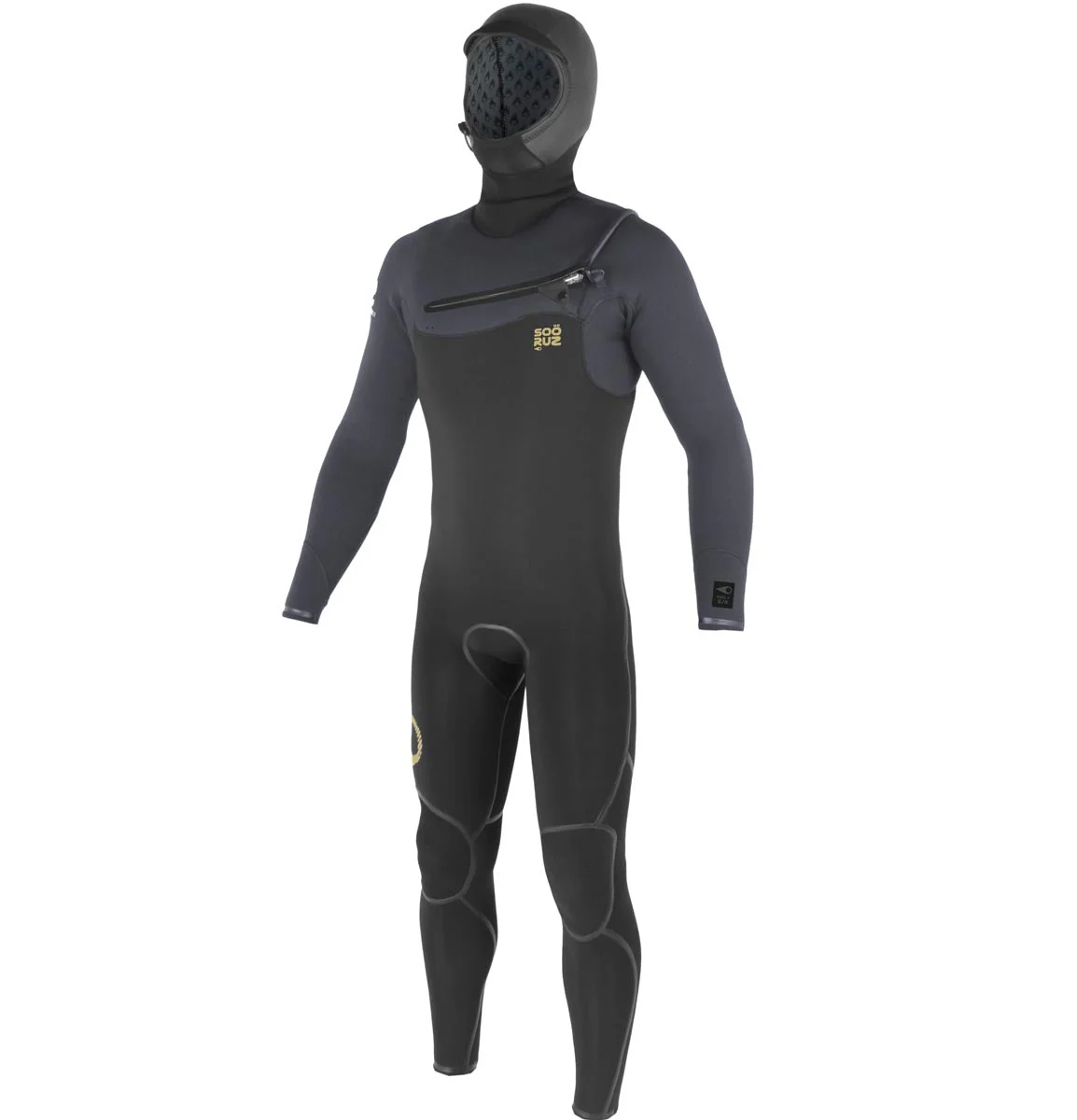 Sooruz GURU+ Hood 6/5/4 Men's Fullsuit Chest Zip - Black